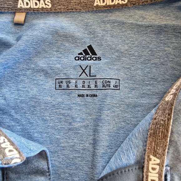 Adidas Mens XL Blue Polo Shirt - Picture 3 of 6